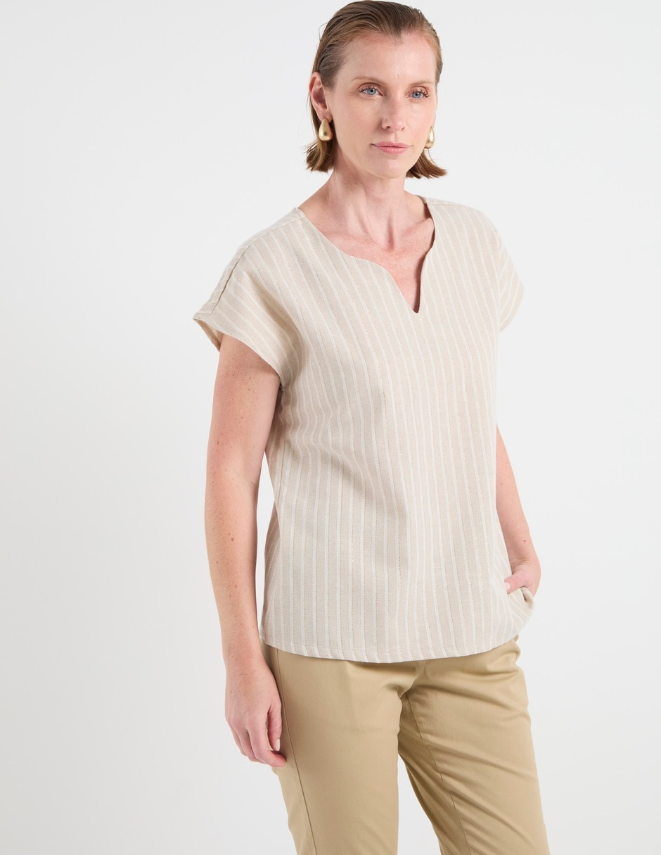 Blusa manga corta para mujer 7