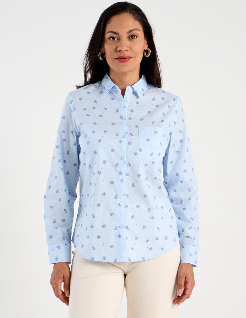 Blusa manga larga para mujer