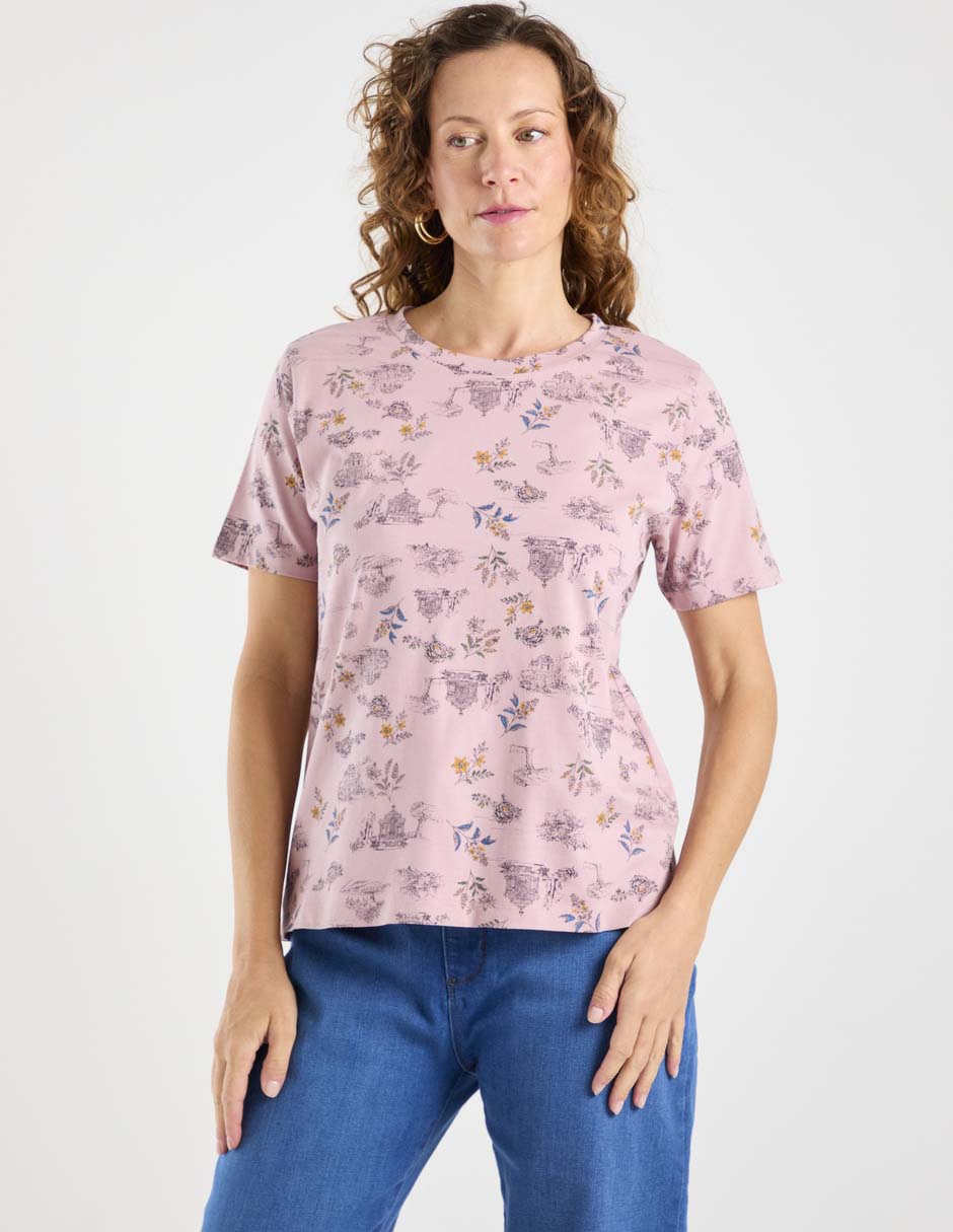 Playera manga corta cuello redondo para mujer 2