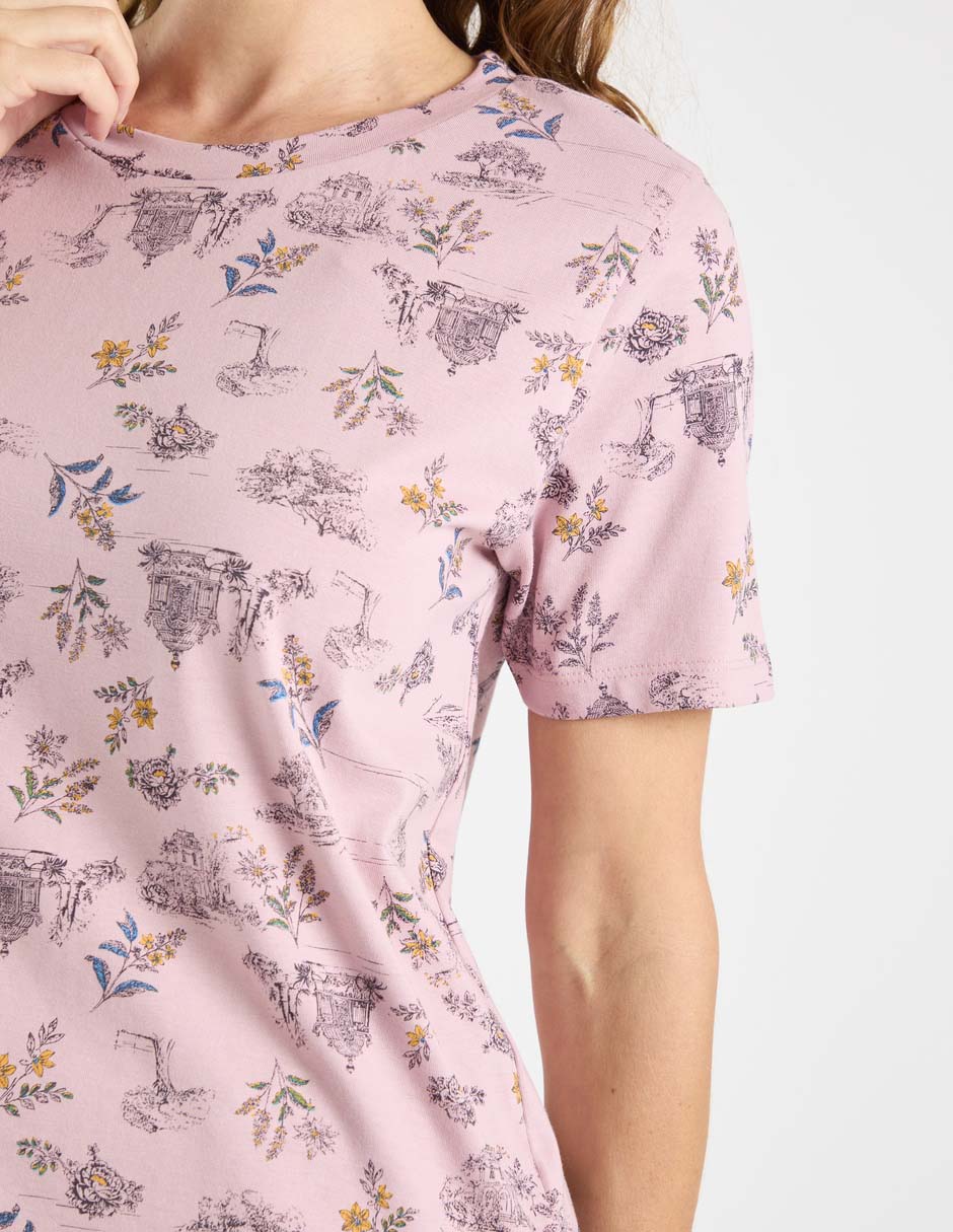 Playera manga corta cuello redondo para mujer 5