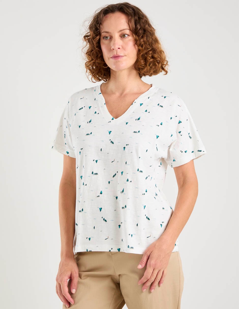 Playera manga corta cuello v mujer Playera manga corta cuello v mujer