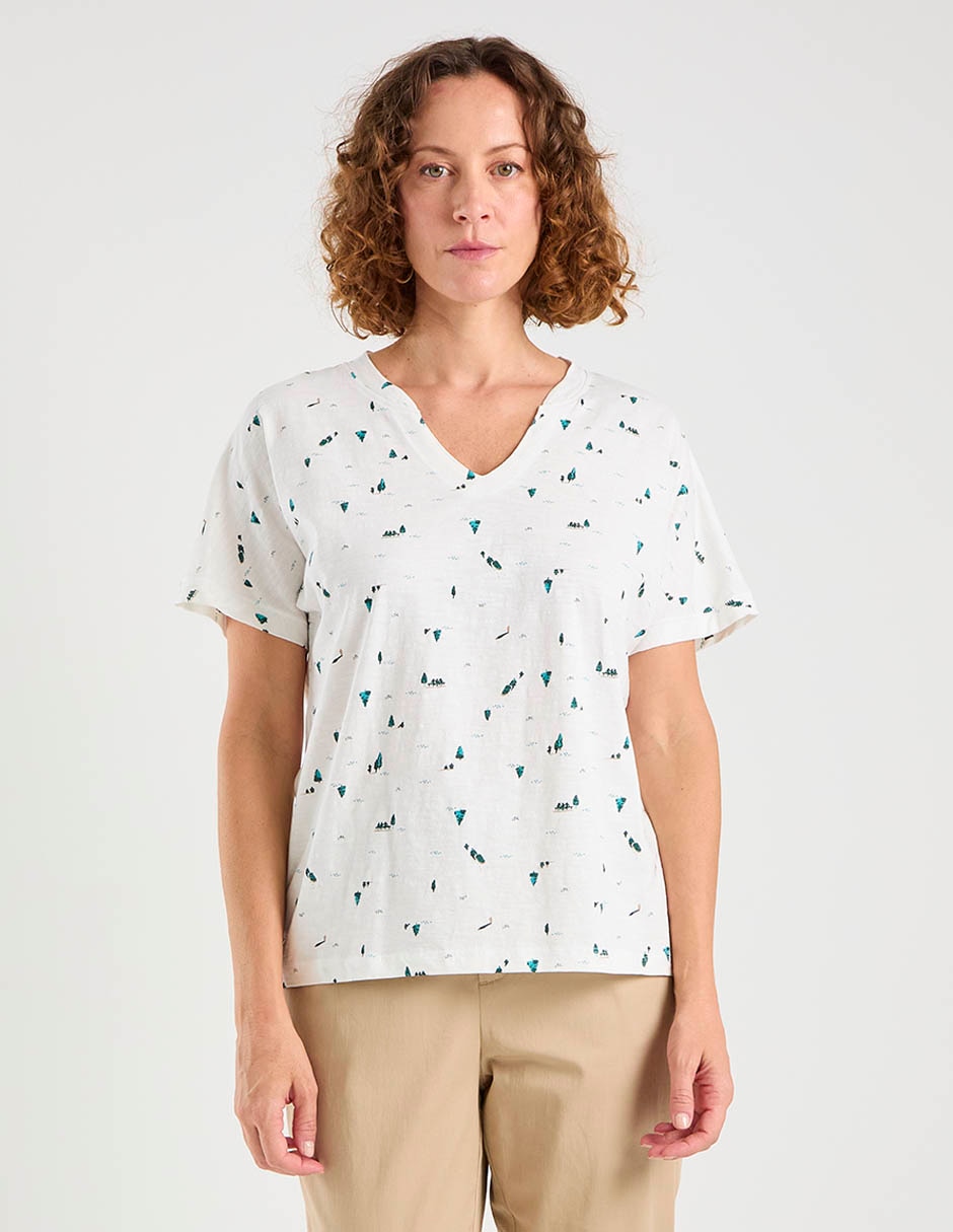 Playera manga corta cuello v mujer 2