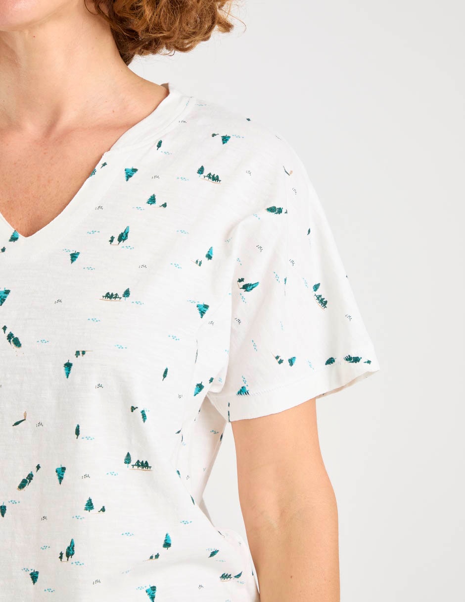 Playera manga corta cuello v mujer 4