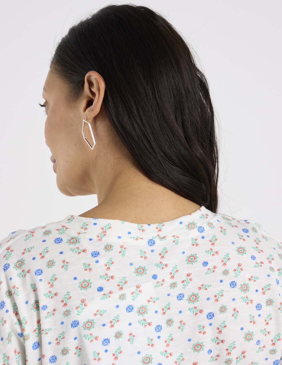 Blusa manga corta cuello v para mujer 5