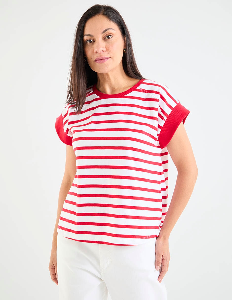 Playera manga corta cuello redondo para mujer 2