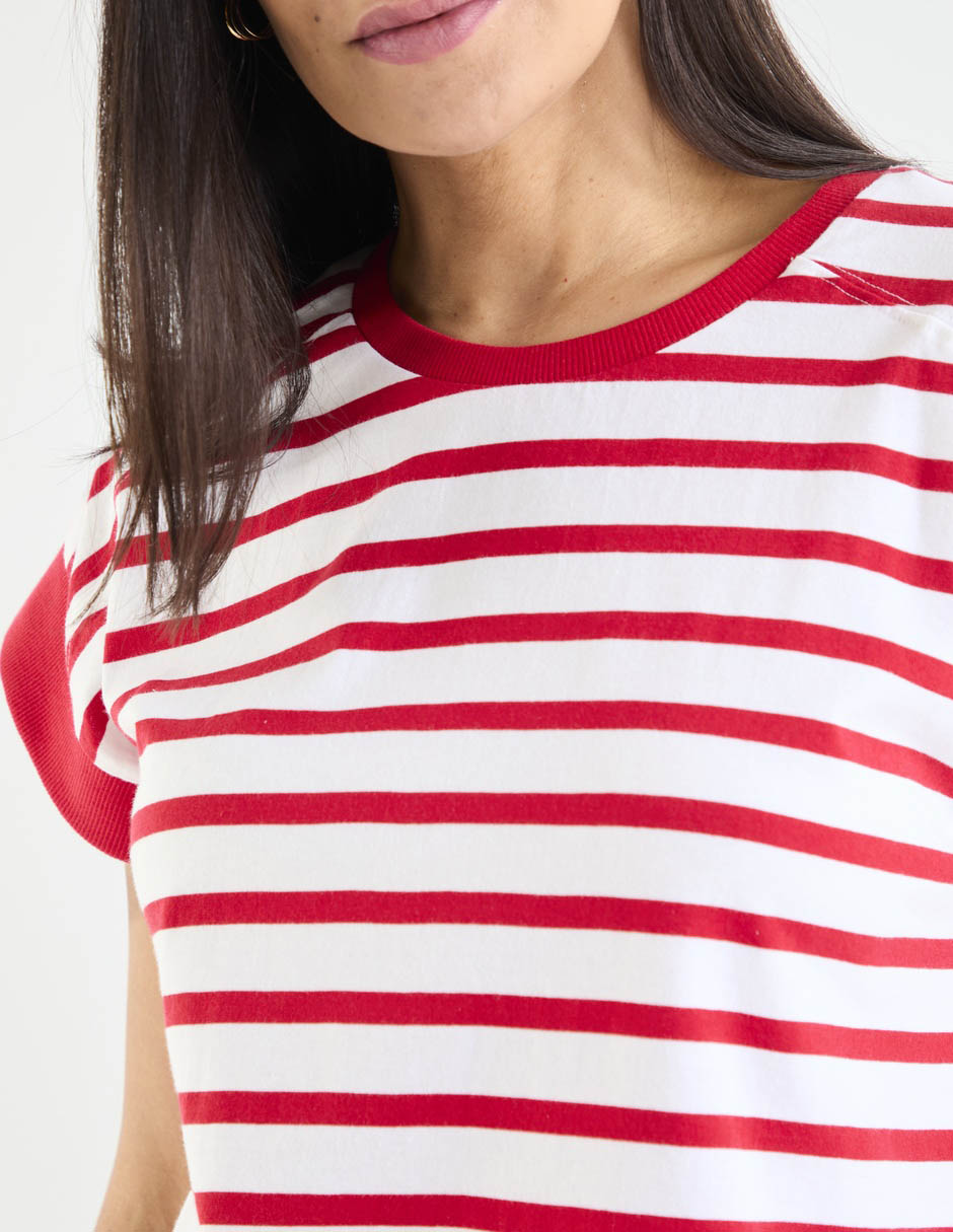 Playera manga corta cuello redondo para mujer 5