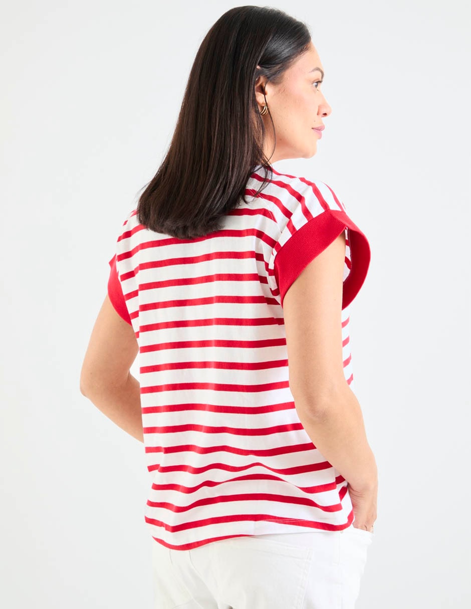 Playera manga corta cuello redondo para mujer 6