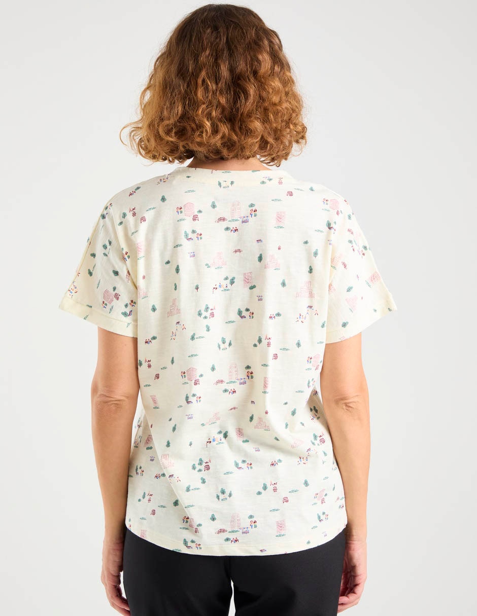 Playera manga corta cuello v para mujer 5