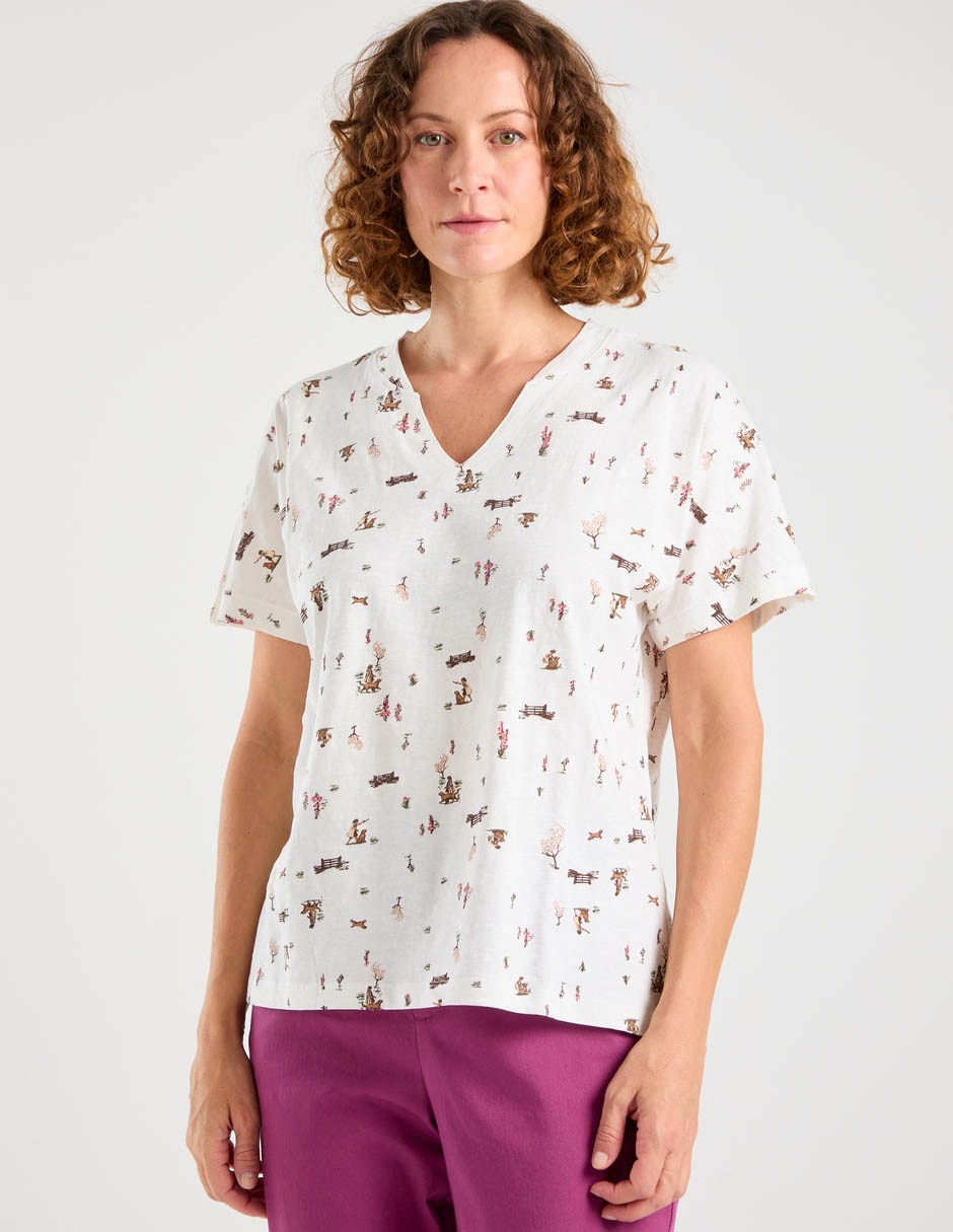 Playera manga corta cuello v mujer Playera manga corta cuello v mujer