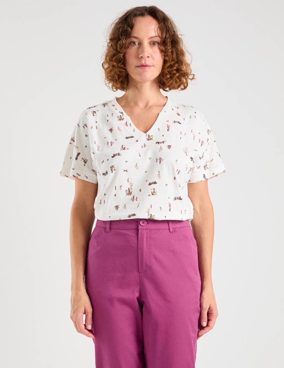 Playera manga corta cuello v mujer 2