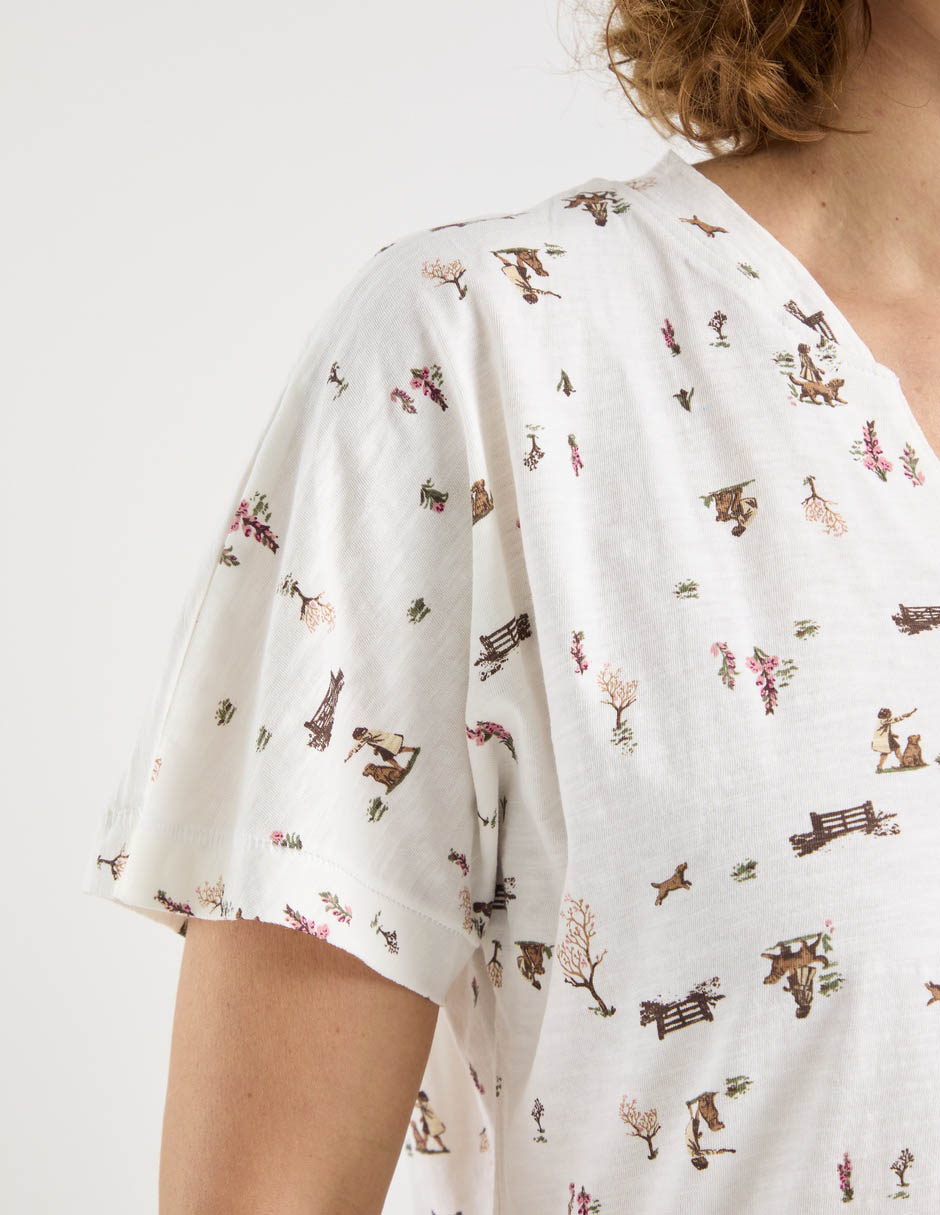 Playera manga corta cuello v mujer 4
