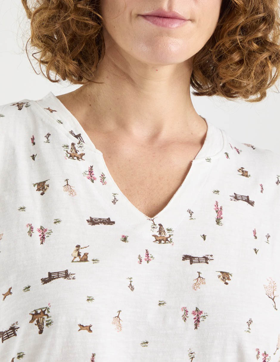 Playera manga corta cuello v mujer 5