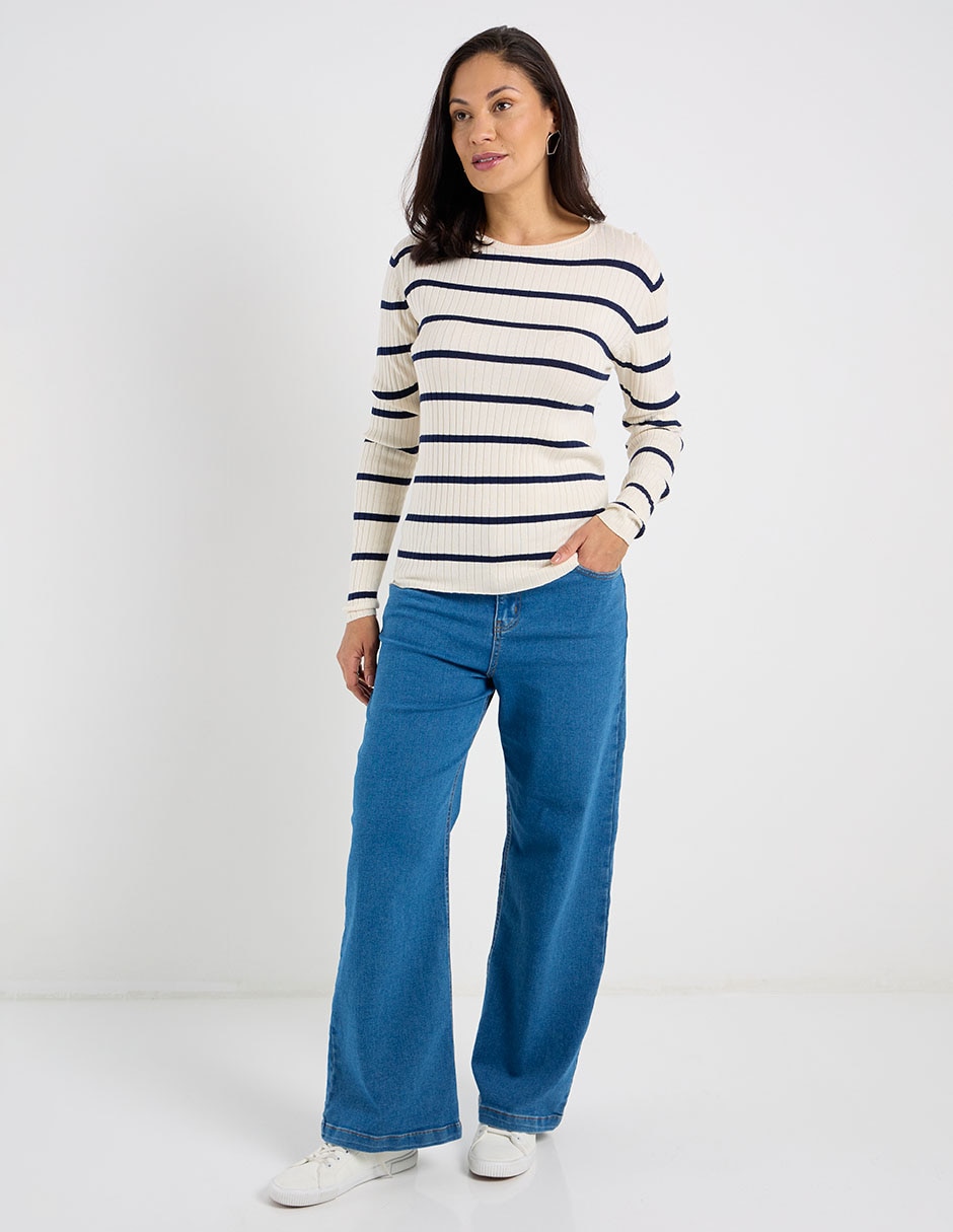 Playera manga larga Weekend cuello redondo para mujer 3