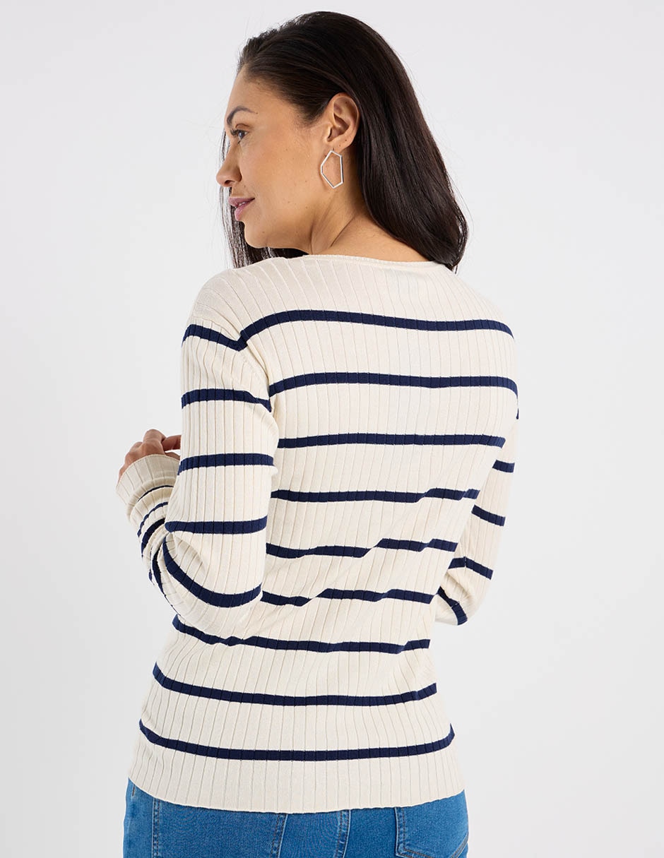 Playera manga larga Weekend cuello redondo para mujer 6