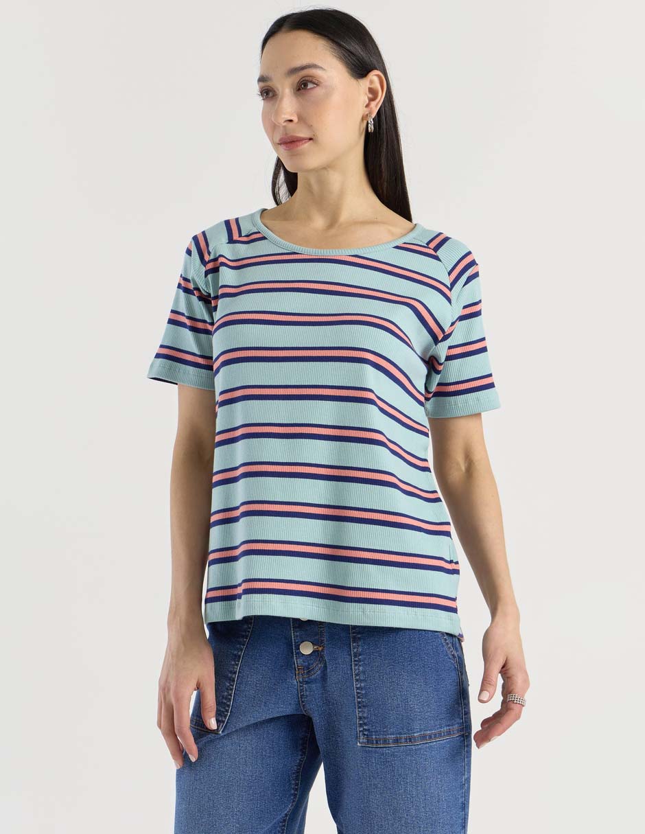 Playera manga corta Weekend cuello redondo para mujer
