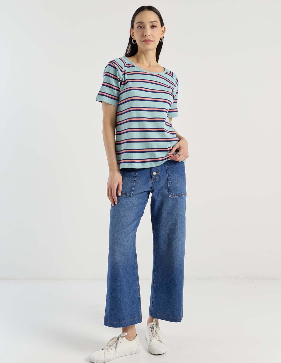 Playera manga corta Weekend cuello redondo para mujer