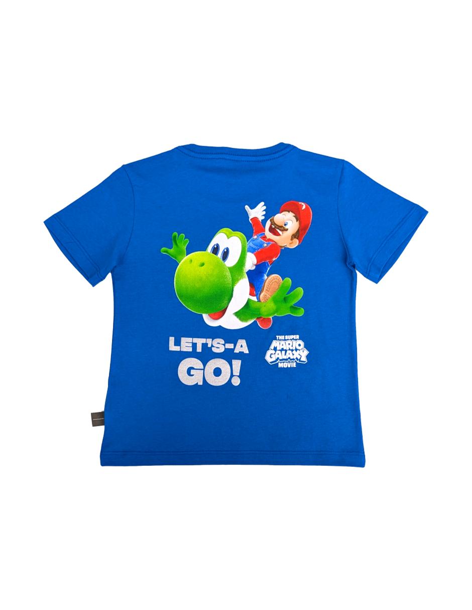 Playera Universal Mario Bros Mario Bros manga corta para niño
