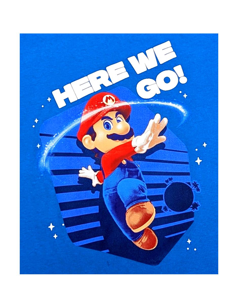 Playera Universal Mario Bros manga corta para niño