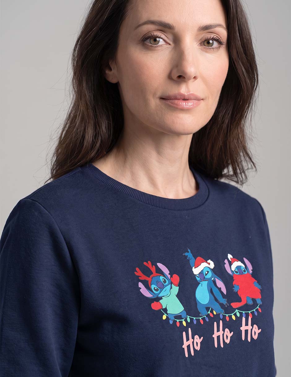 Sudadera navideña stitch para mujer 3