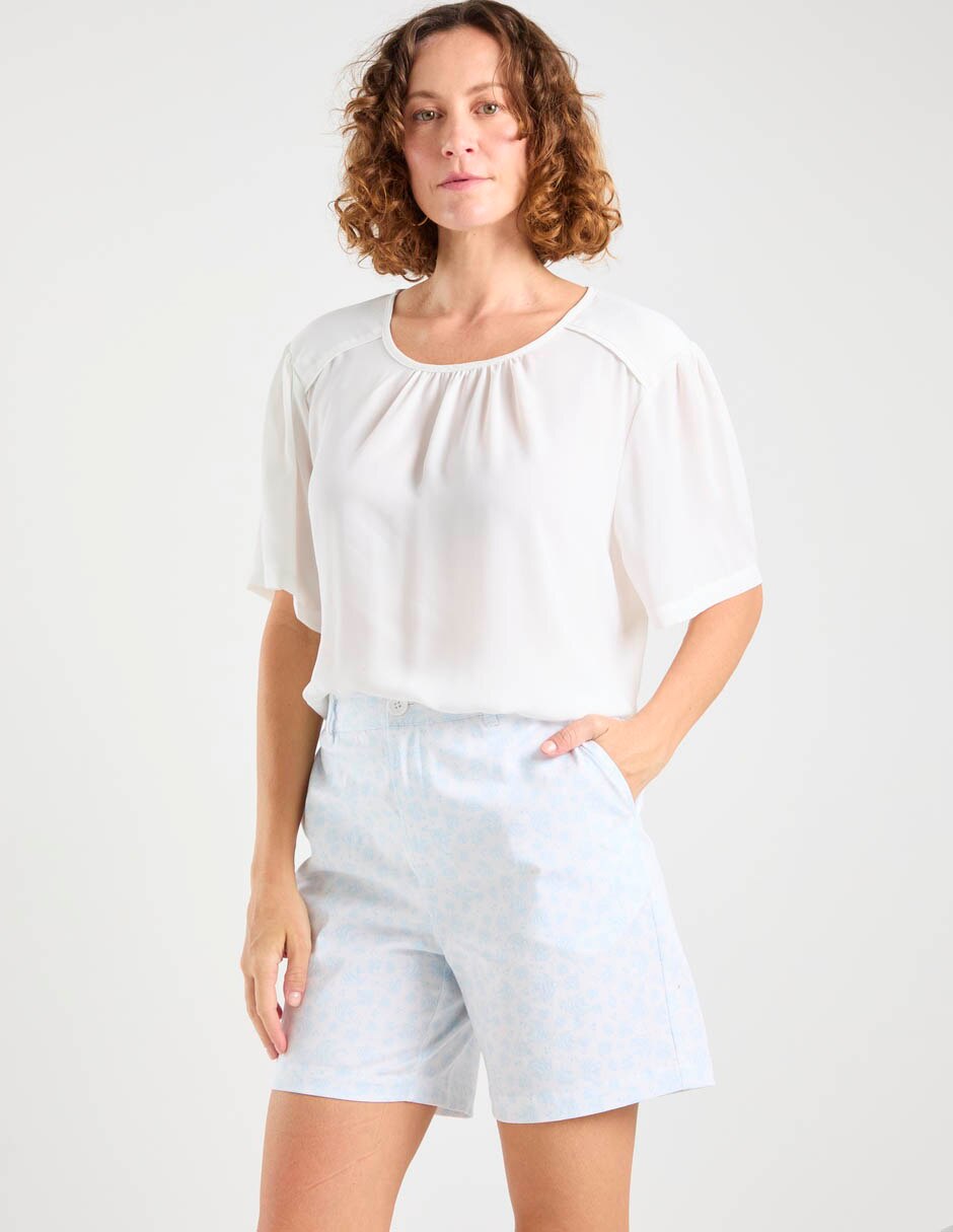 Short de gabardina para mujer