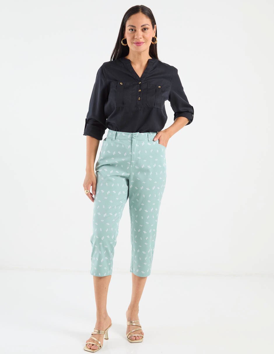 Pantalón capri regular para mujer 3