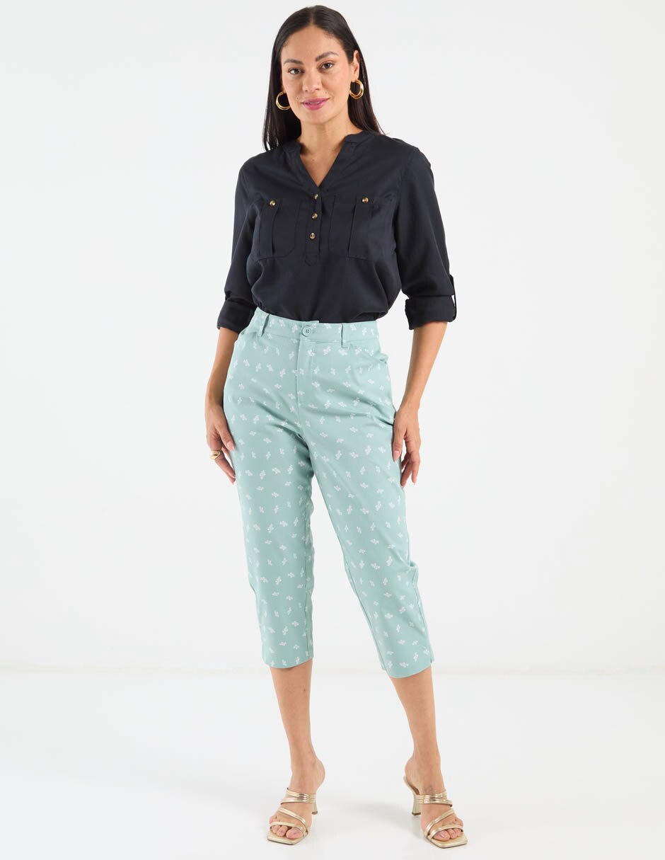 Pantalón capri regular para mujer 2