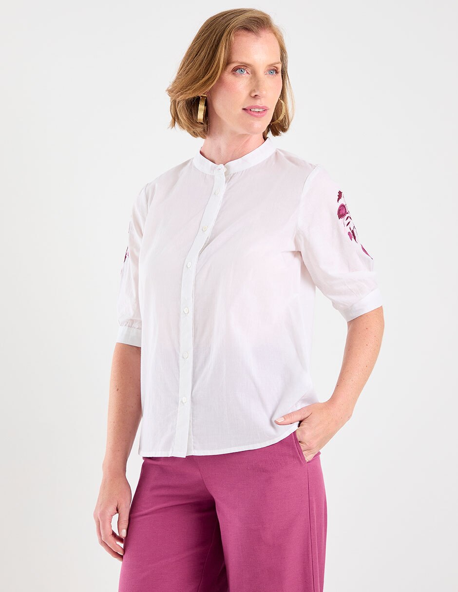 Blusa manga al codo para mujer 5