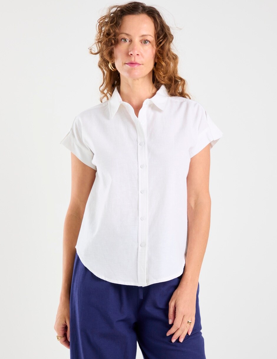 Blusa manga corta para mujer