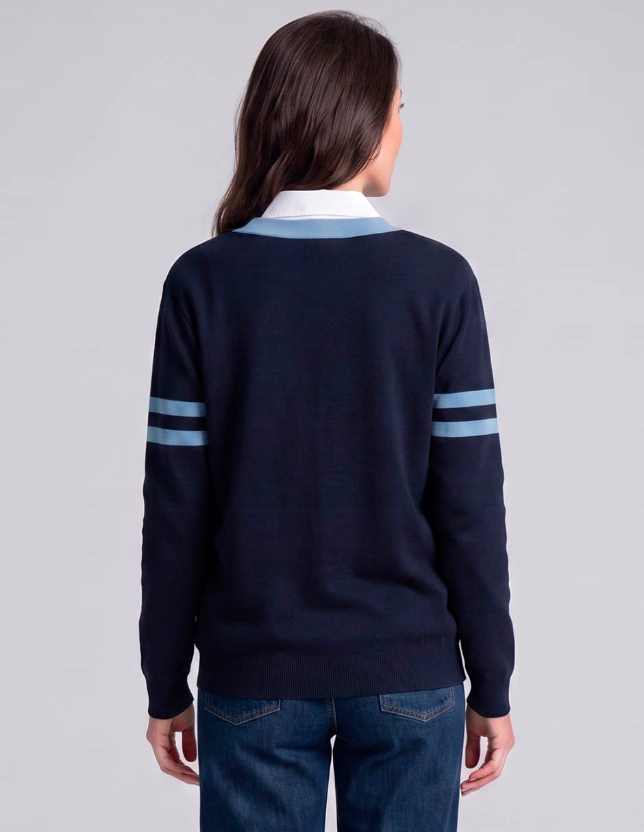 Suéter cuello V para mujer 2