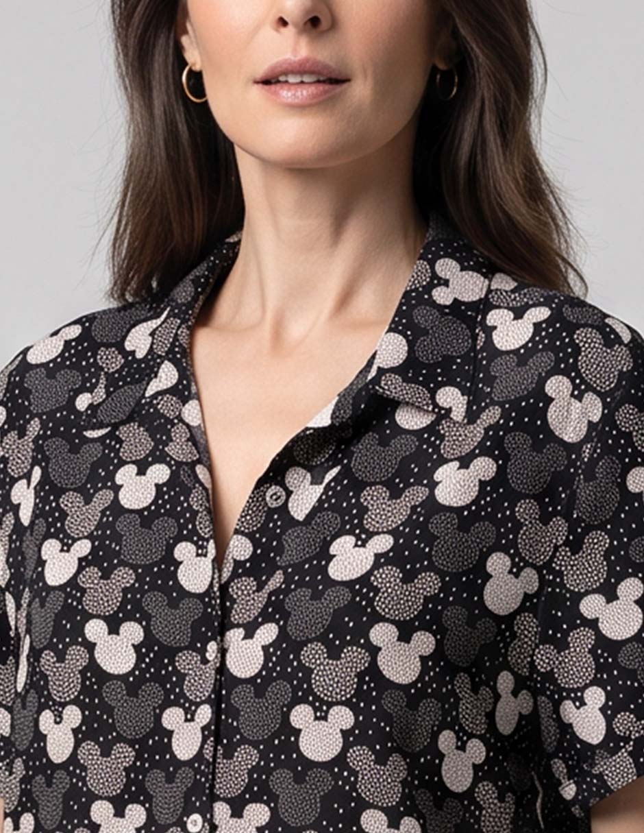 Blusa mickey mouse manga corta para mujer 3