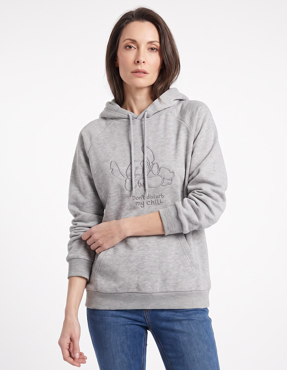 Sudadera con capucha y bolsa para mujer