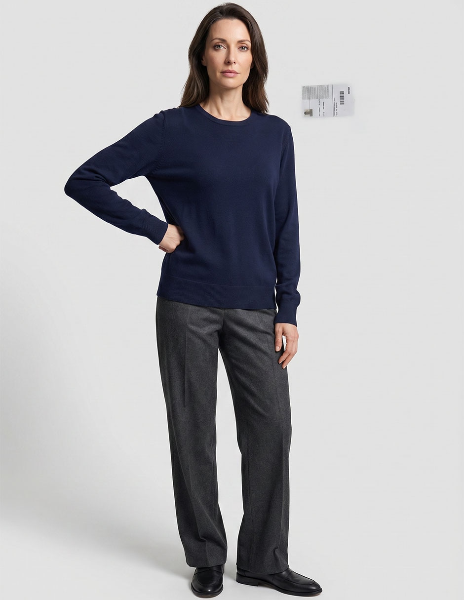 Suéter cuello redondo para mujer