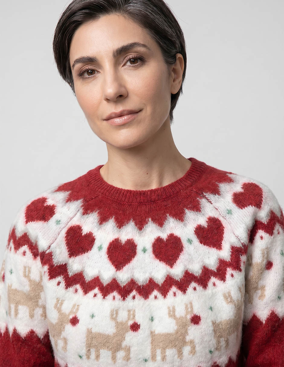 Suéter cuello redondo para mujer 2