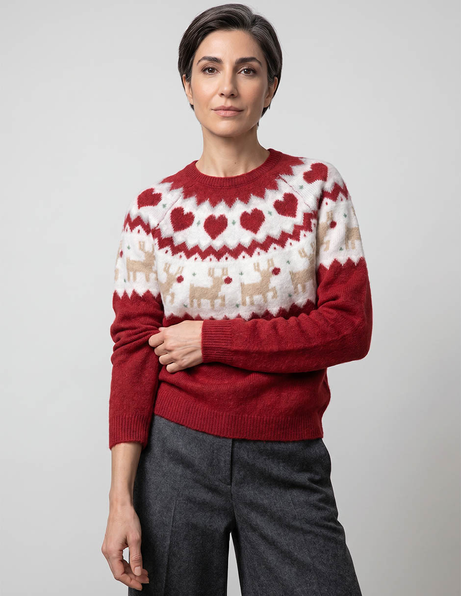 Suéter cuello redondo para mujer Suéter cuello redondo para mujer