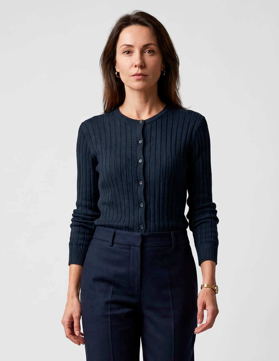 Suéter cuello redondo para mujer 1