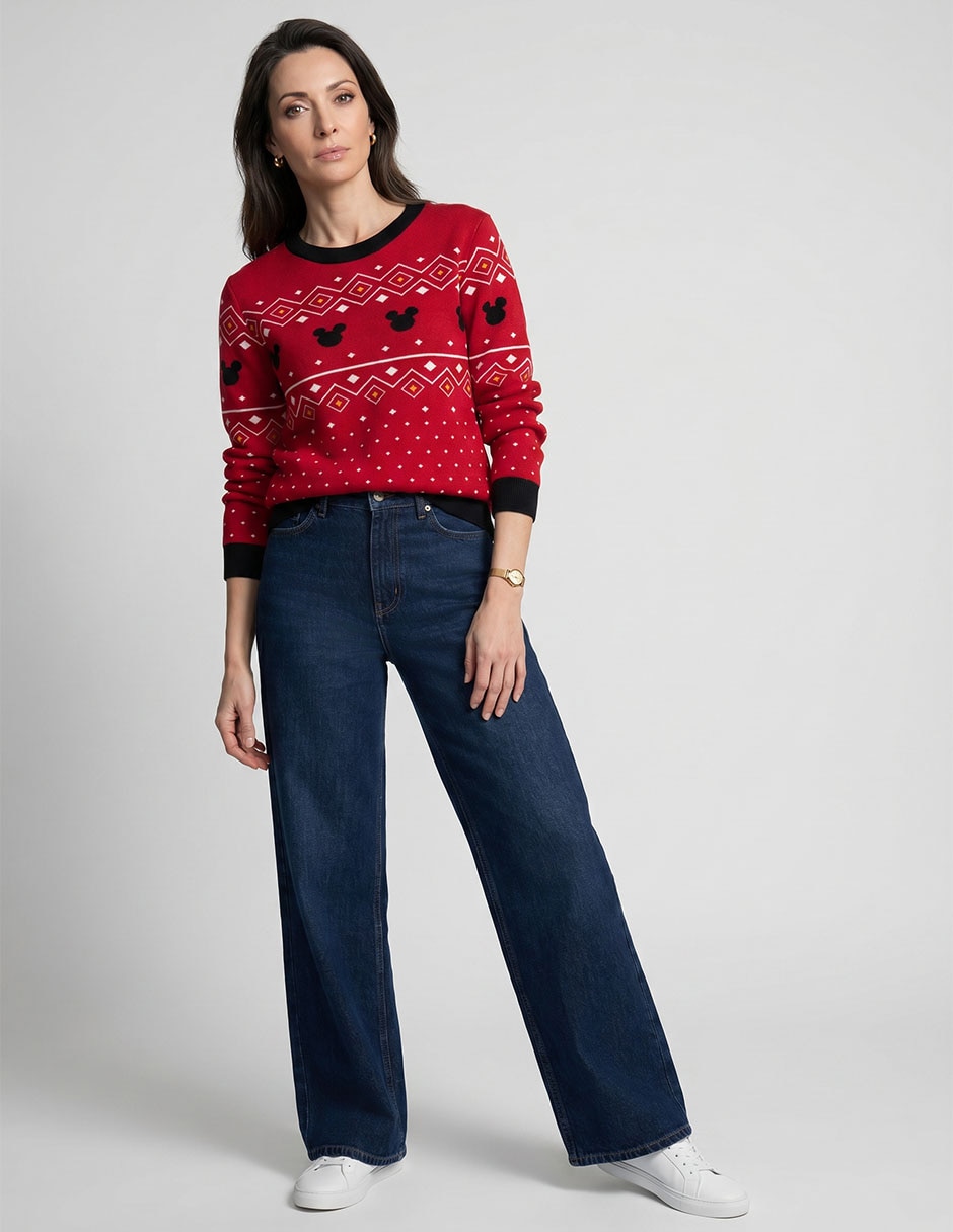 Suéter Navideño cuello redondo para mujer Suéter Navideño cuello redondo para mujer