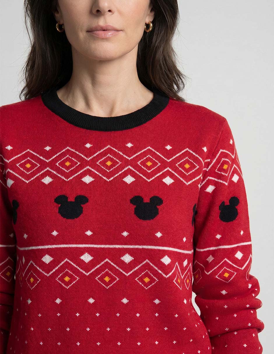 Suéter Navideño cuello redondo para mujer 2
