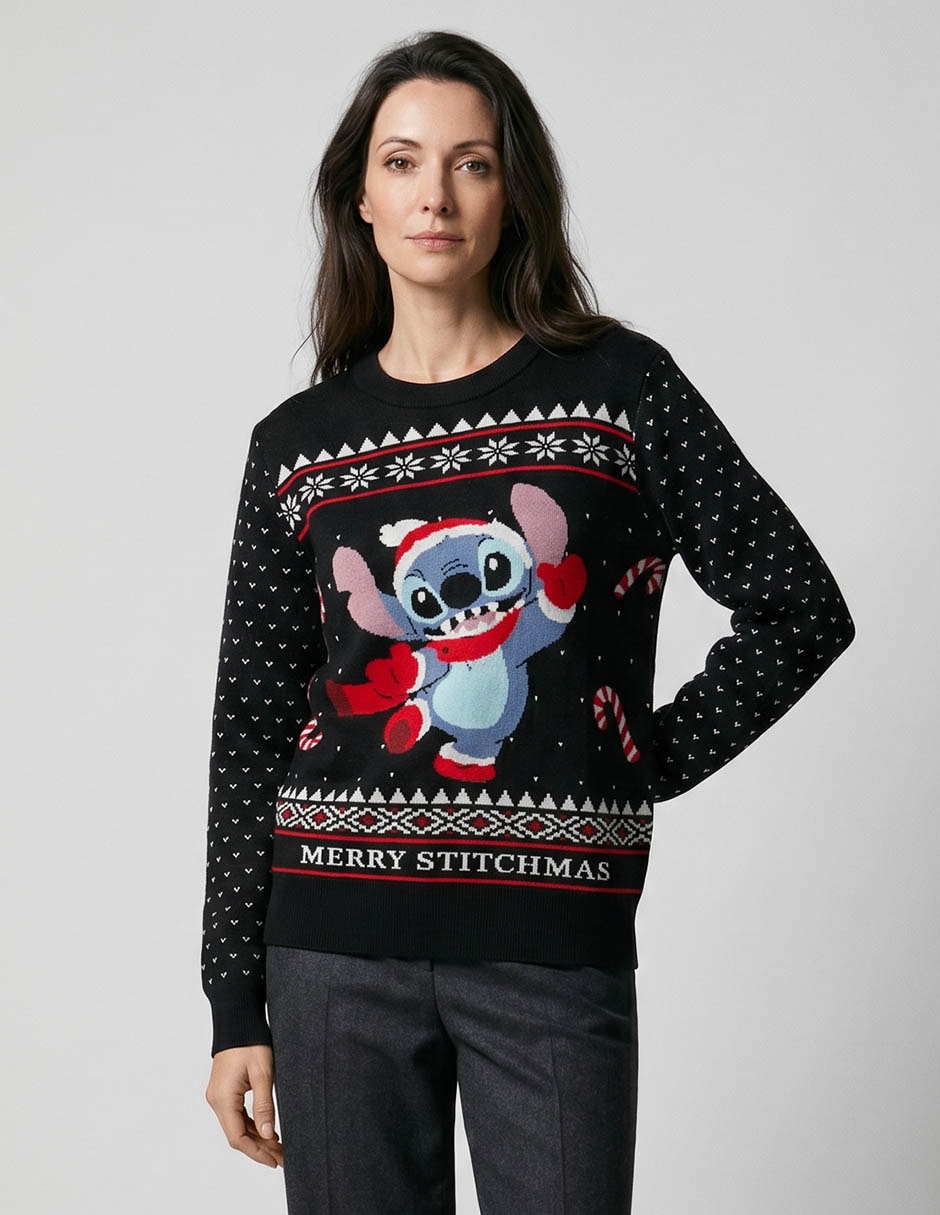 Suéter Navideño cuello redondo para mujer