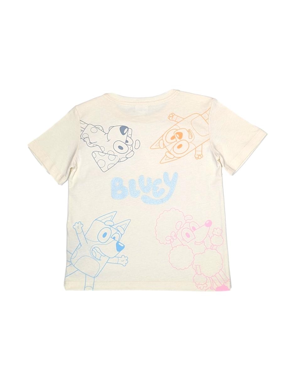 Playera Bluey Bluey y sus Amigos manga corta para bebé niña 2