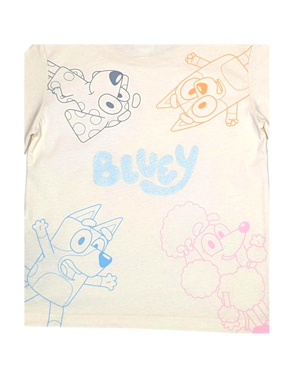 Playera Bluey Bluey y sus Amigos manga corta para bebé niña 5