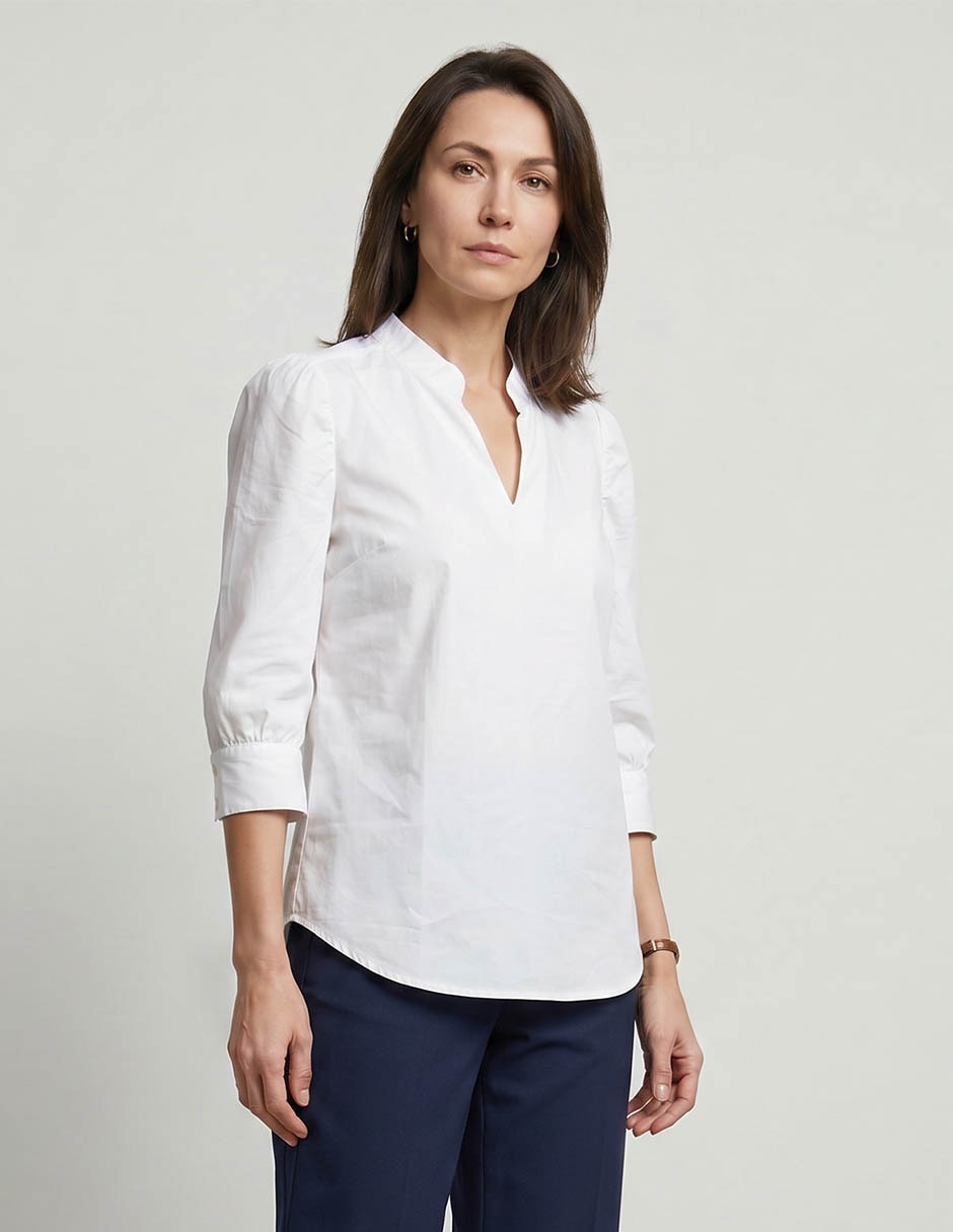 Blusa manga al codo para mujer