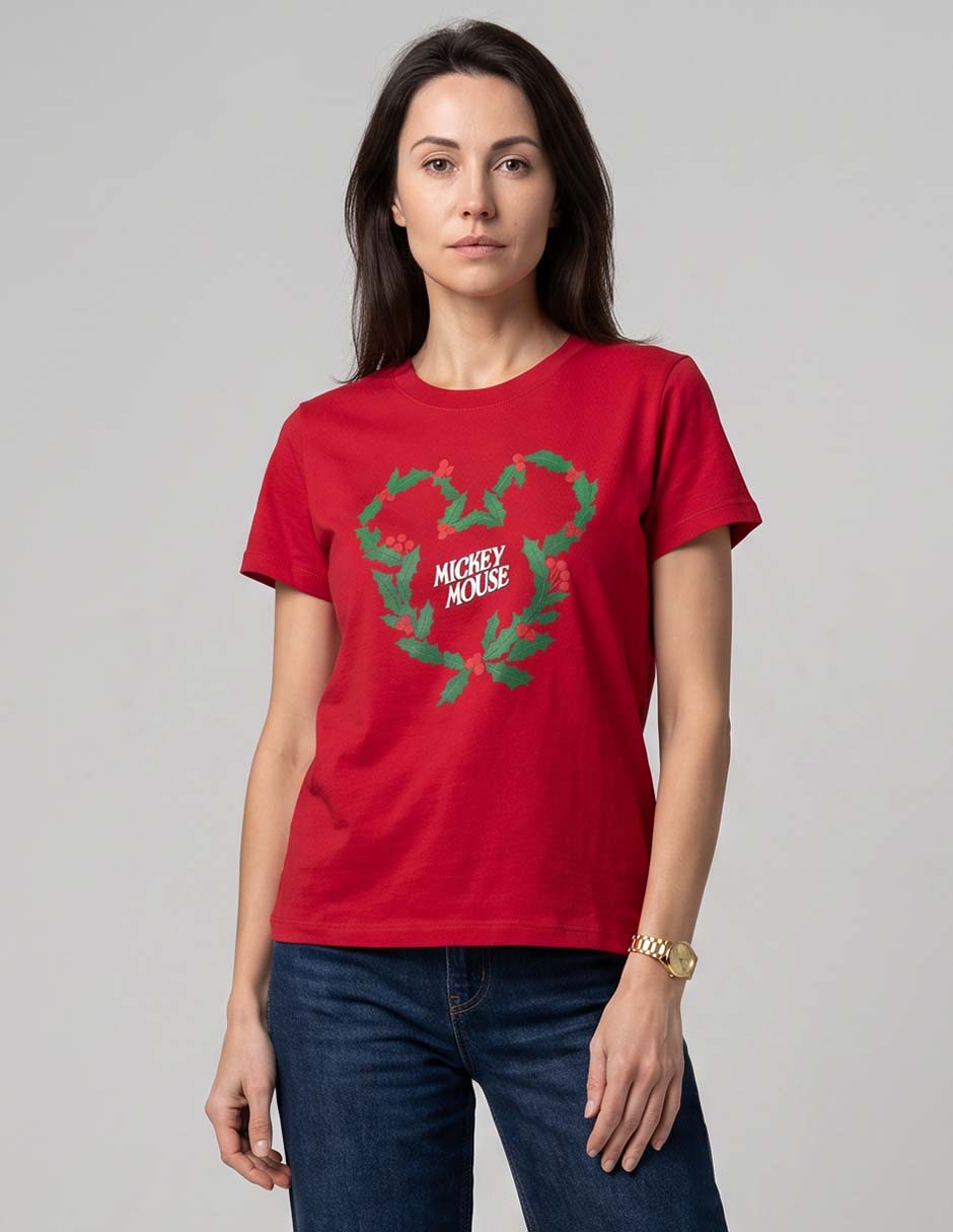 Playera manga corta cuello redondo para mujer Playera manga corta cuello redondo para mujer