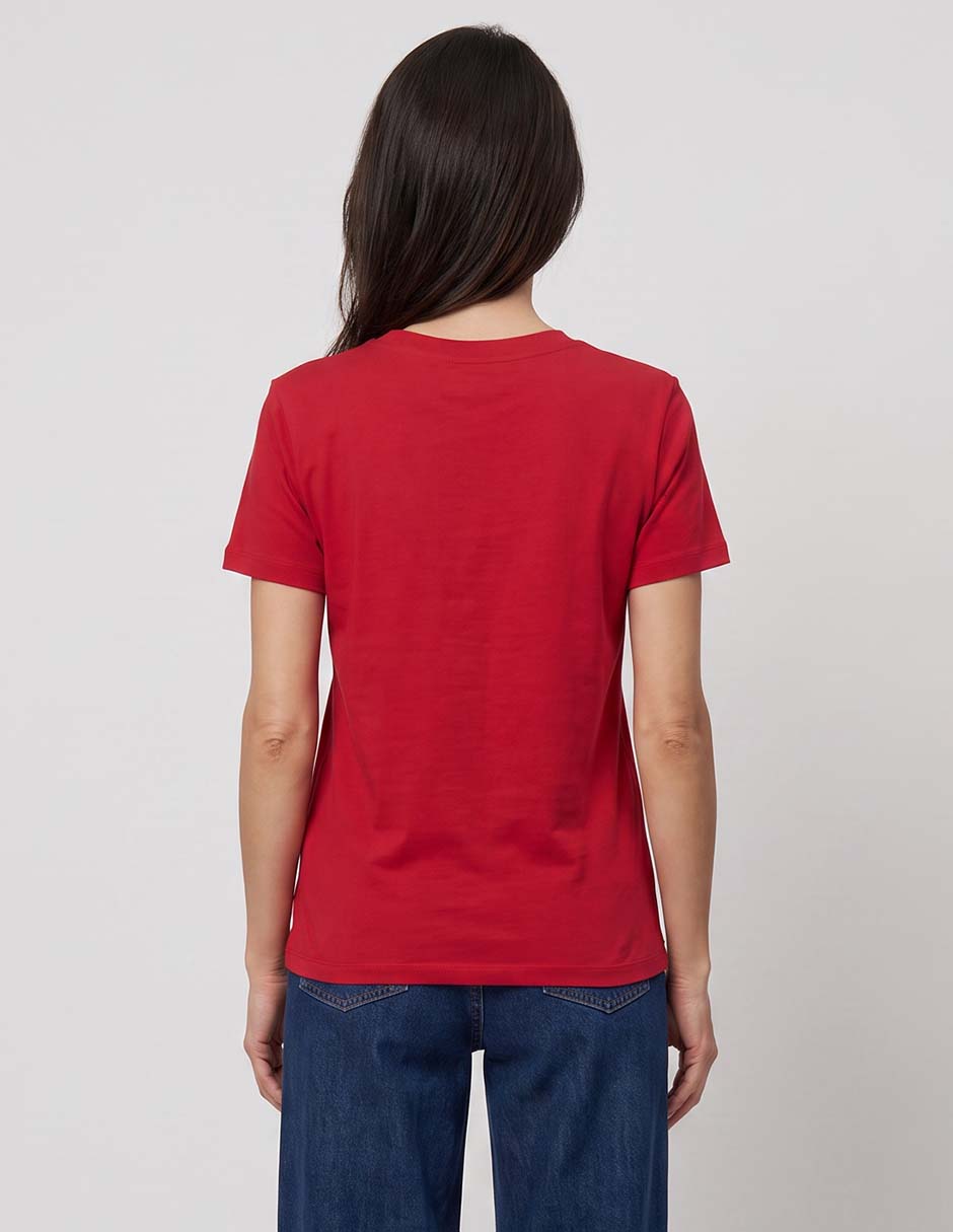 Playera manga corta cuello redondo para mujer 2