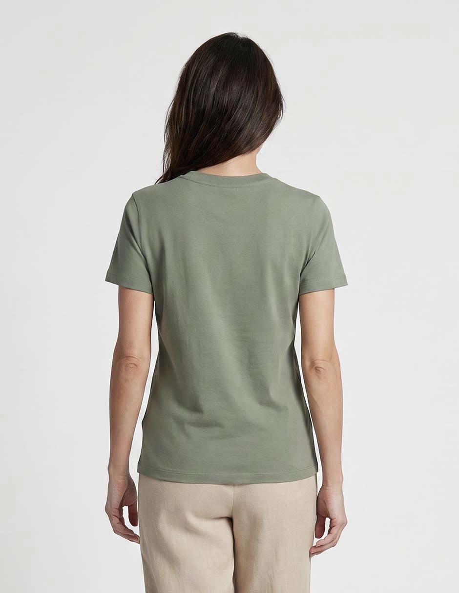 Playera manga corta cuello redondo para mujer 3