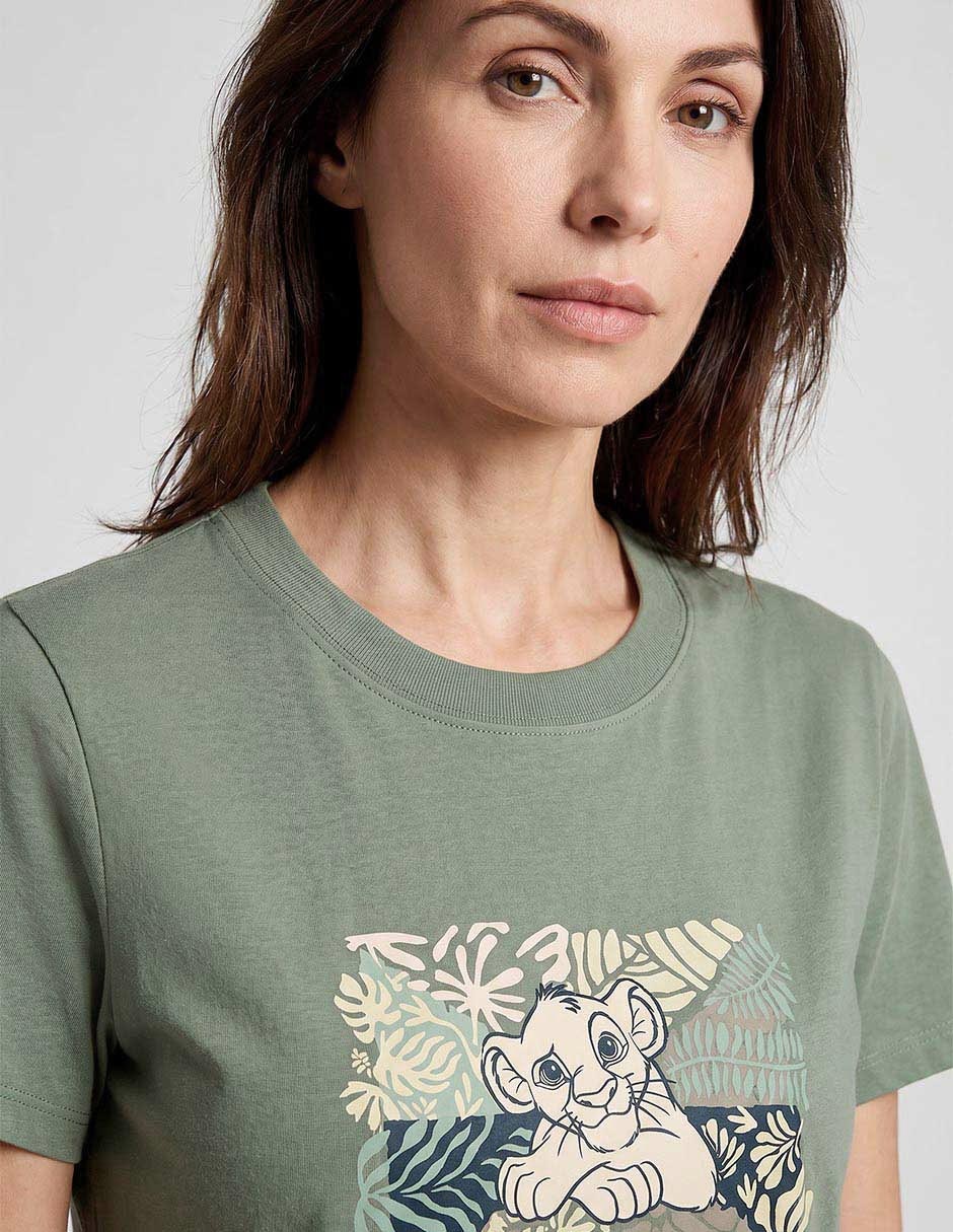 Playera manga corta cuello redondo para mujer 2