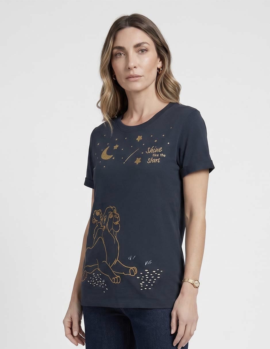 Playera manga corta cuello redondo para mujer Playera manga corta cuello redondo para mujer
