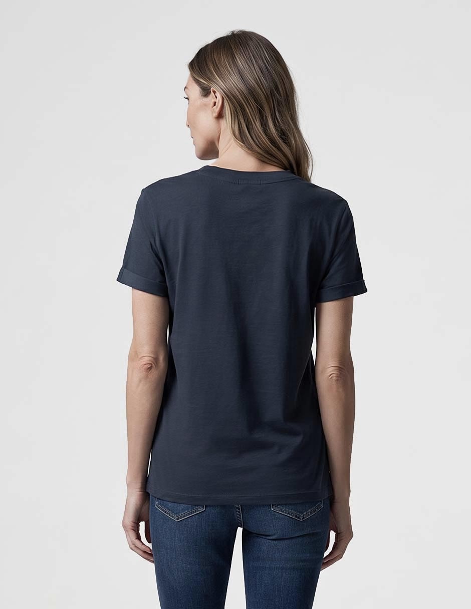 Playera manga corta cuello redondo para mujer 2