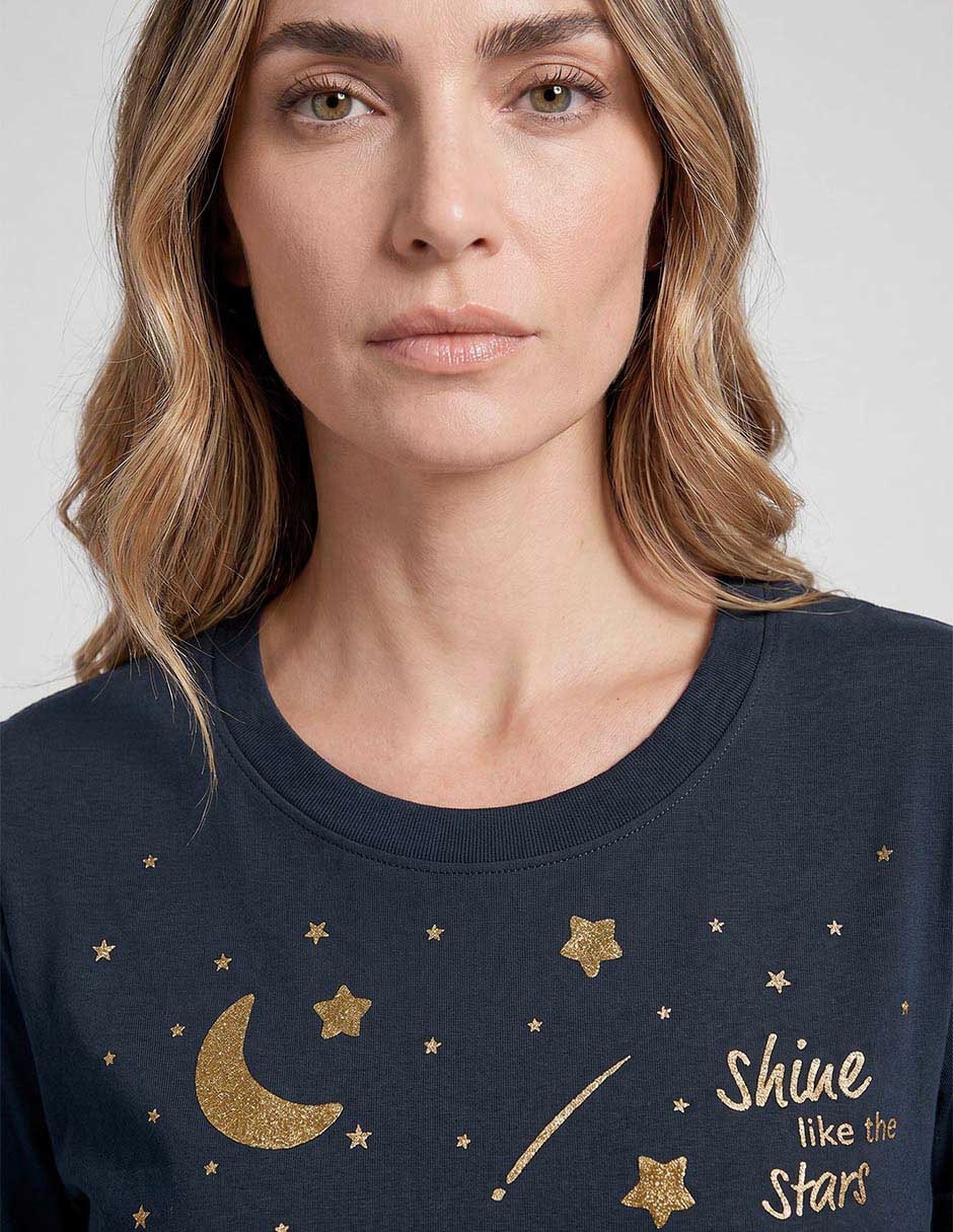 Playera manga corta cuello redondo para mujer 3