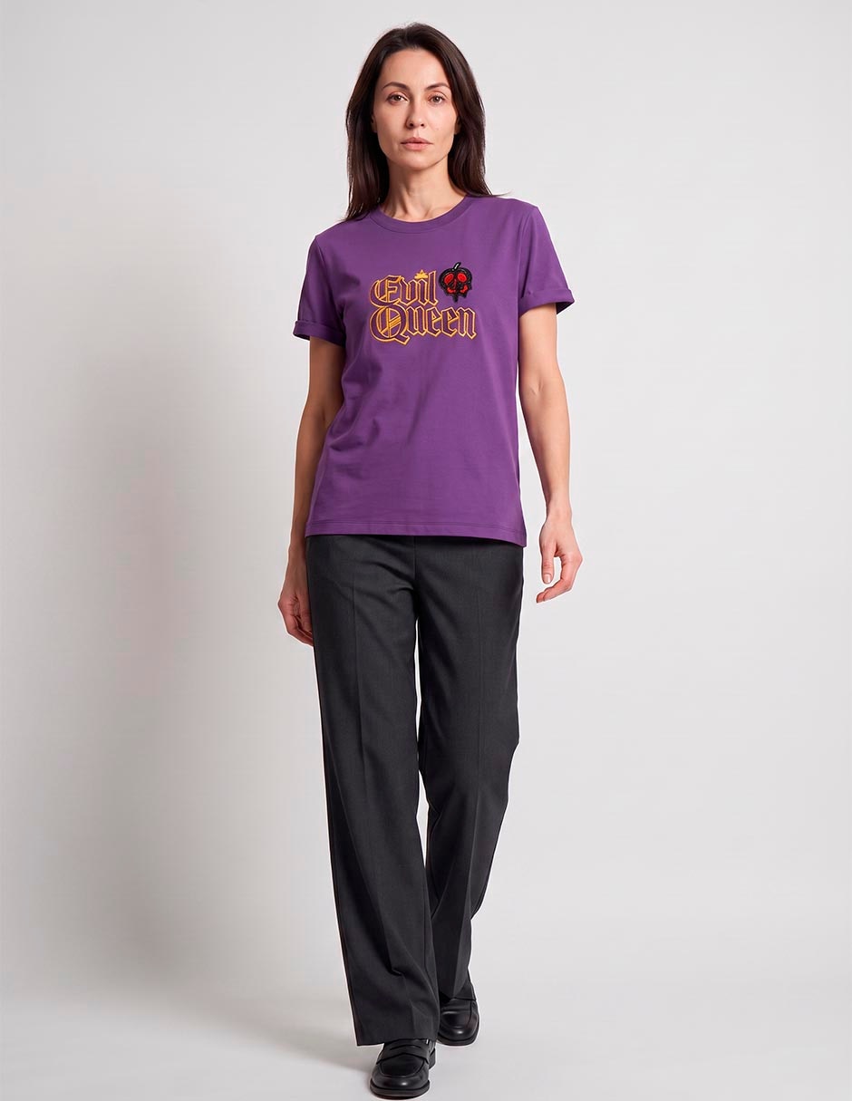 Playera Manga Corta Evil Queen Cuello Redondo Para Mujer de algodón 3