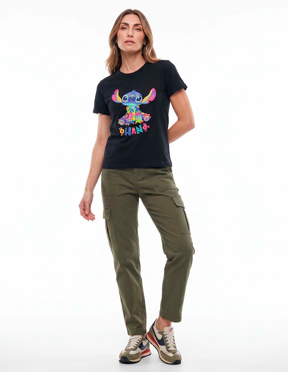 Playera manga corta cuello redondo para mujer Playera manga corta cuello redondo para mujer